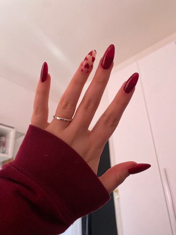 #BEAUTY ,#REALATIONSHIPS #Fashion #Outfits #Winter Outfits #Animals Nail Inspired Valentines, Red Nail Valentines Day, Red Nail Designs With Heart, Nails Art Valentines Day, Dark Red Nails Valentines, Short Nails Inspo Valentines, Nails Inspo Red And Pink, Red Valentine Day Nails, Red With Hearts Nails