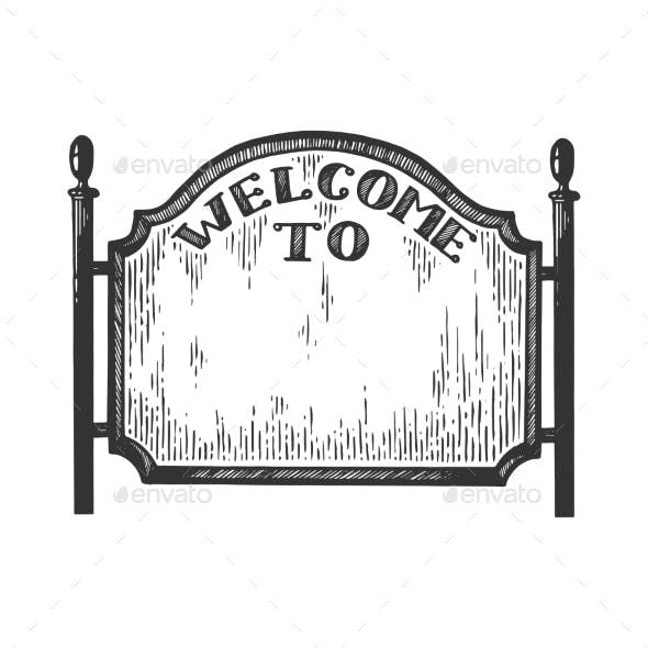 a welcome sign with the words welcome to us in black and white - stock photo - images