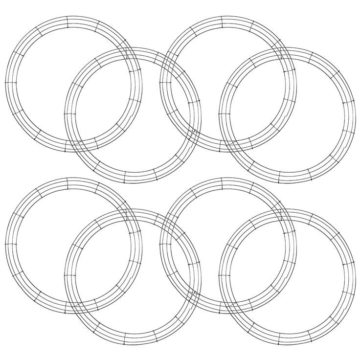 four circles are shown in black and white