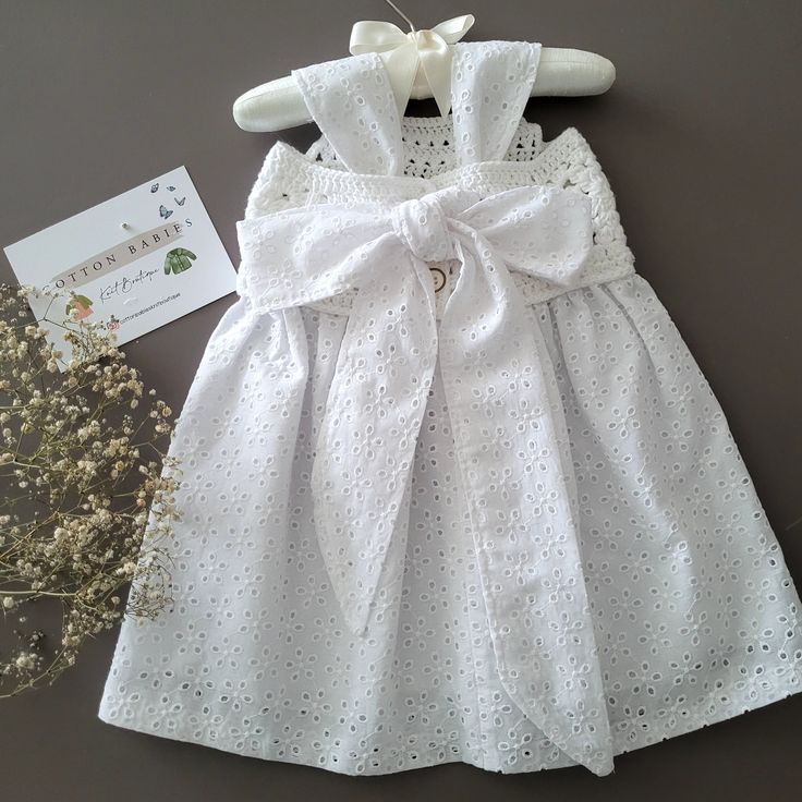 KnittedBabyDress, Handmadecottondress, Babycottondress, Babyfashion, Babyknitwear, Babydressdesing, Littlegirldress, ToddlerDress 🧶GENERAL FEATURES🧶 CottonBabiesknitBoutique, I desing garments suitable for your babies delicate skin by using yarn made from 100% cotton and of cotton scallop fabric. This special attire will make your babies feel very comfortable and happy We prepare and ship your orders within 5-7 days. The design of the clothes belongs to me.   It is knitted whith cotton yarn on White Cotton Dress With Broderie Anglaise, Fitted Crochet Cotton Dress In Cute Style, Cute Fitted Crochet Cotton Dress, Cute Handmade Sleeveless Dress, White Cotton Crochet Dress, Cute Fitted Cotton Baptism Dress, Handmade Summer Dress For Baptism, Cute Cotton Crochet Dresses, Handmade White Sleeveless Dress