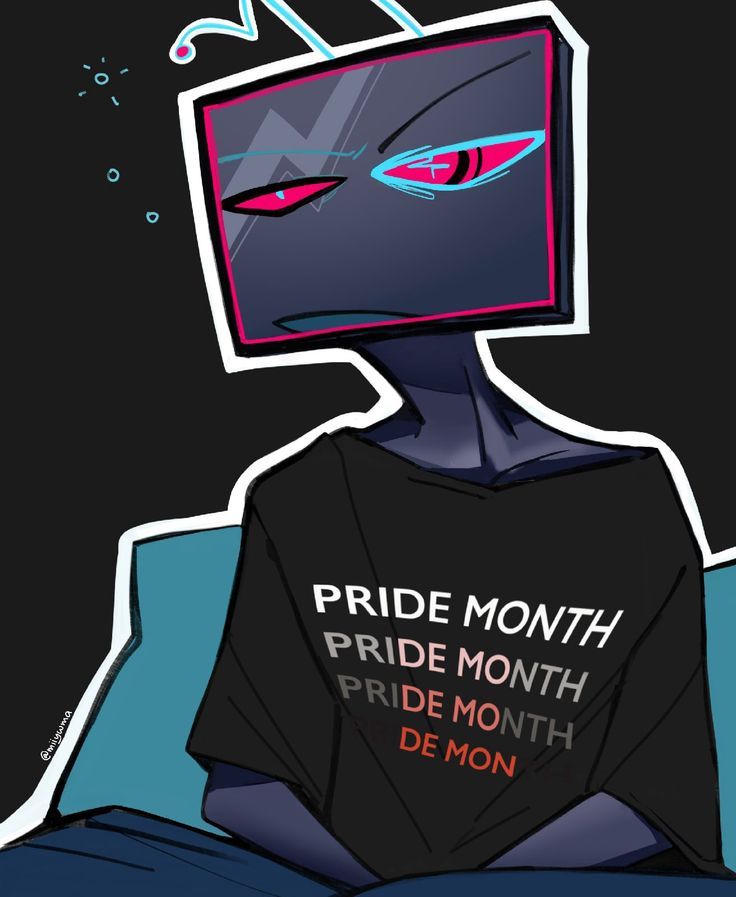 an alien wearing a t - shirt with the words pride month on it's chest