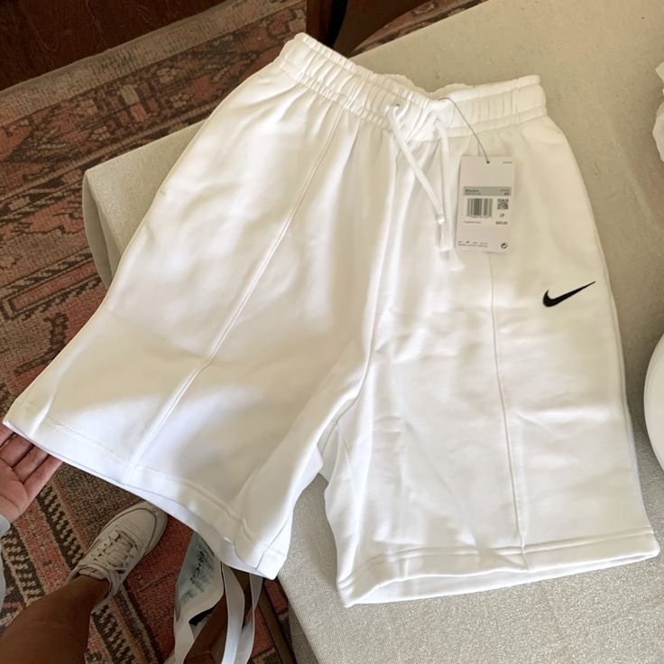 Brand New, Never Worn. Nike White Shorts, Nike Athleisure Shorts For Summer, Nike Athleisure Summer Shorts, Nike Summer Athleisure Shorts, Nike Shorts With Built-in Liner For Spring, Nike Shorts For Spring, Nike Athletic Shorts For Spring, Nike Relaxed Fit Athletic Shorts For Spring, Nike Casual Athletic Shorts For Summer