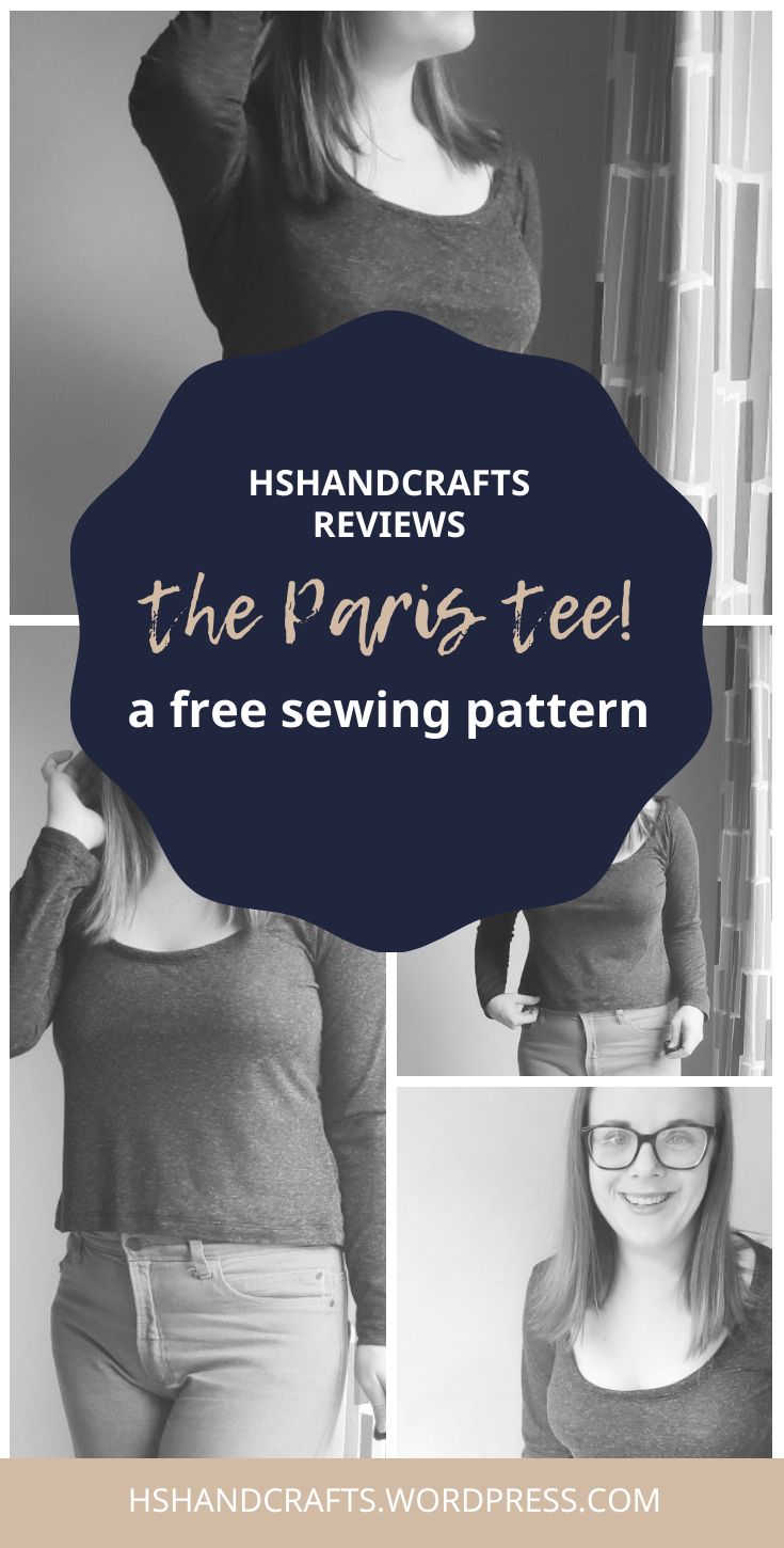 a woman wearing glasses and jeans with the text, free sewing pattern for this top