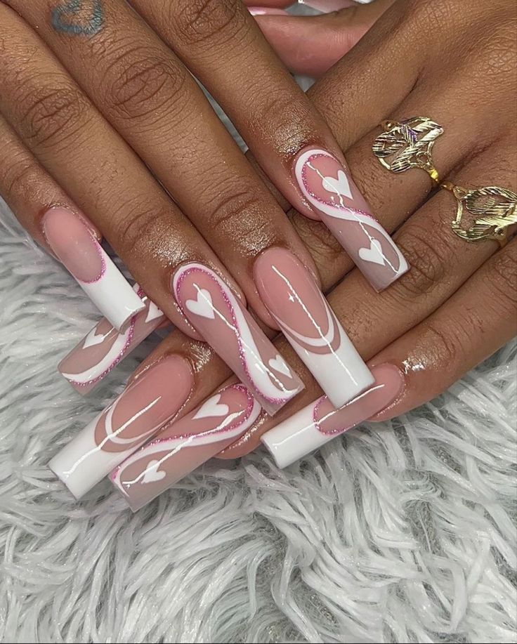 Pink Libra Nails, Aquarius Nails, Quinceanera Nails, Nude Nail Designs, Pretty Nail Art Designs, Classy Acrylic Nails, Pretty Nail Art, Long Acrylic Nails Coffin, Unique Acrylic Nails