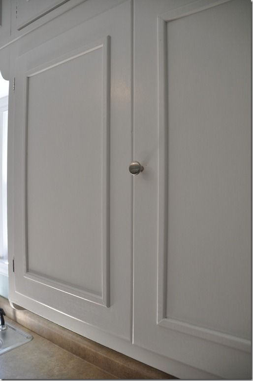 the kitchen cabinets are painted white and ready to be used as counter tops or wall coverings