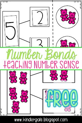 the number bonds and teaching number sense for kids to learn how to write numbers with this free printable