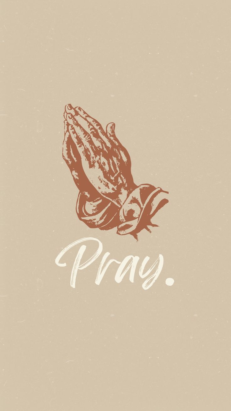 a praying hand with the word pray on it