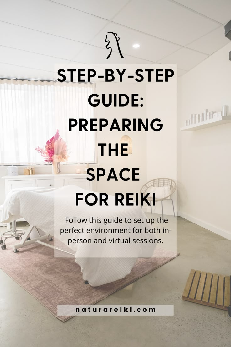 Create the perfect space for Reiki healing! 🌟✨ Our step-by-step guide shows you how to prepare your environment to enhance your Reiki practice. Learn tips for cleansing, setting intentions, and creating a serene atmosphere for optimal healing. 🌿💫

Read more: Step-by-Step Guide: Preparing the Space for Reiki

#ReikiHealing #ReikiSpace #EnergyHealing #HolisticHealth #SpiritualWellness #MindfulLiving #NaturalHealing #WellnessJourney #HealingSpace #ReikiPractice #SereneAtmosphere Reiki Table Set Up, Reiki Healing Room Ideas, Reiki Business Ideas, Massage Therapy Studio, Reiki Aesthetic, Reiki Decor, Healing Room Ideas, Tarot Reading Room, Reiki Studio