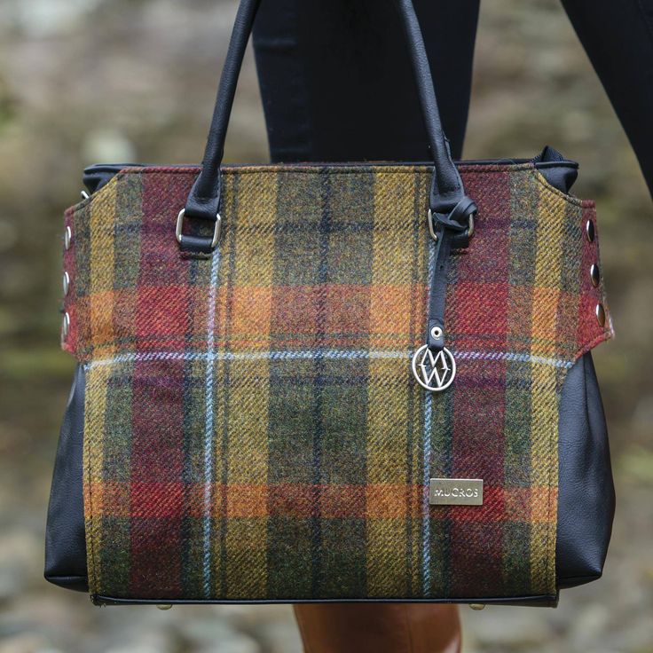 UNICEF Market | Irish Tartan Bag - Country House Muckross House, Killarney National Park, Irish Tartan, Irish Tweed, Killarney, Pocket Book, Inspiration Mode, Tartan Plaid, Black Faux Leather