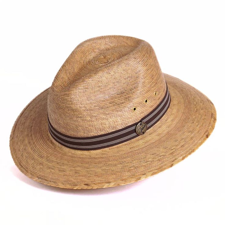 Clark Palm Leaf Tula Hat angle view Summer Panama Hat For Warm Weather Travel, Lightweight Casual Straw Hat For Outdoor, Casual Lightweight Straw Hat For Outdoor, Summer Panama Hat With Upf 50+ For Warm Weather, Lightweight Beige Panama Hat For Outdoor, Casual Fedora With Uv Protection For Outdoor, Beige Panama Hat For Outdoor, Casual Outdoor Fedora With Uv Protection, Lightweight Brown Fedora For Outdoor