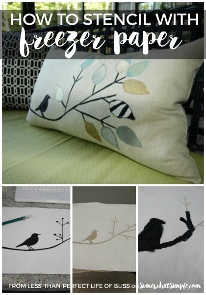 how to stencil with freezer paper from less than perfect life of bliss