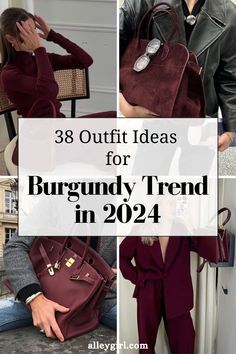 Burgundy Summer Outfit, Burgundy Skirt Outfit Fall, Burgundy Outfits For Women, Burgundy Coat Outfit, Burgundy Outfit Ideas, Burgundy Sweater Outfit, Burgundy Pants Outfit, Poses Winter, Burgundy Outfits