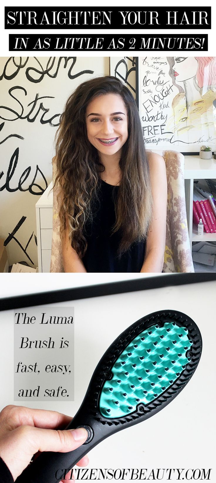 Luma Brush Hair Straightening Tool Review Hair Straightening Tools, Best Hair Straightener, Hair Straightening, Hair Brush Straightener, Brush Hair, Beauty Gadgets, Hair Straighteners, Short Hair Tutorial, Straightening Brush