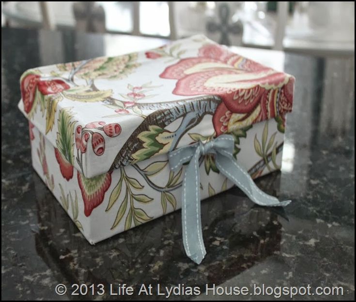 a gift box sitting on top of a counter