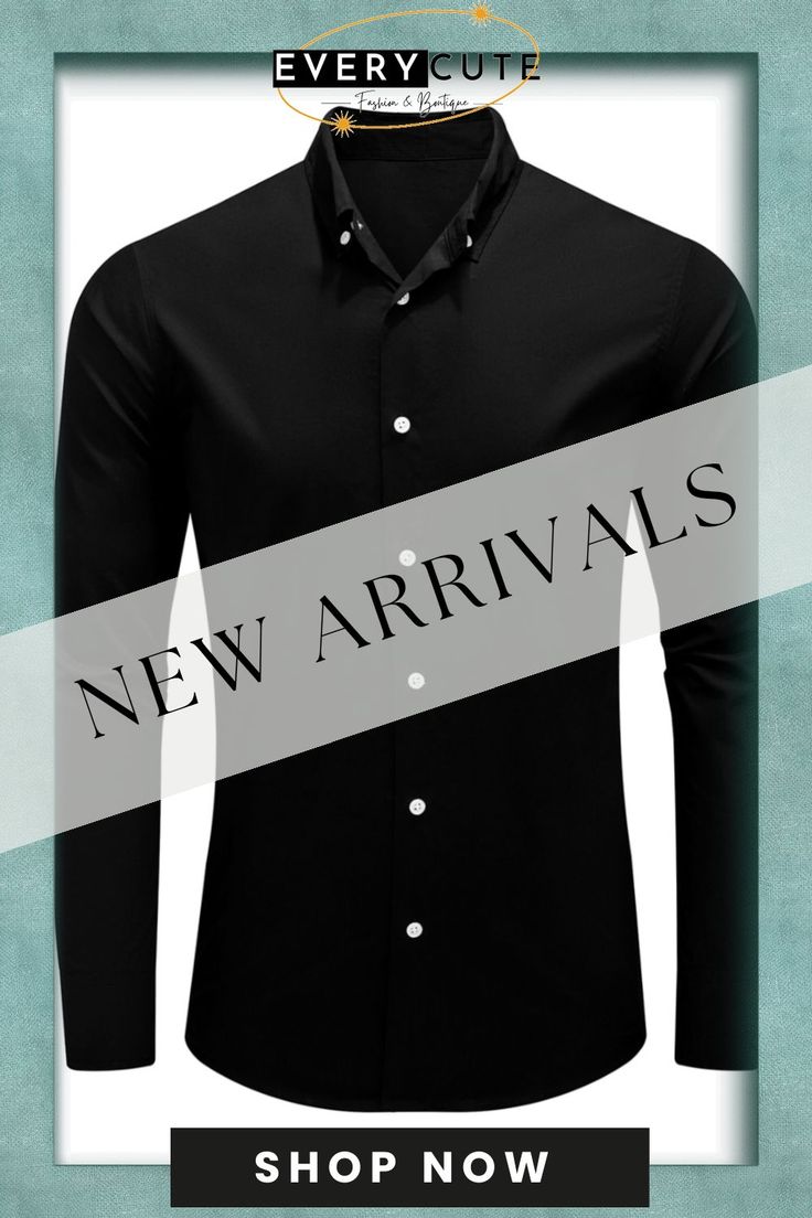 Black Plain Button-down Men’s Shirt Classic Black Button-up Shirt, Modern Black Shirt For Semi-formal Occasions, Modern Black Semi-formal Shirt, Modern Black Shirt For Spring, Black Shirt With Button Closure And Casual Collar, Black Spread Collar Shirt For Spring, Black Dress Shirt With Button Closure For Semi-formal, Semi-formal Black Button-up Dress Shirt, Black Cotton Dress Shirt For Spring