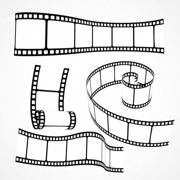 some film strips are stacked on top of each other with the words'i love films'written across them