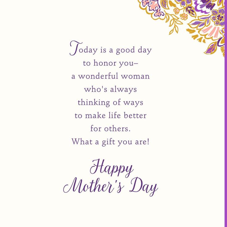 a mother's day card with the words, today is a good day to honer