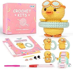 the crochet kit includes an owl and other items to make it look like they are