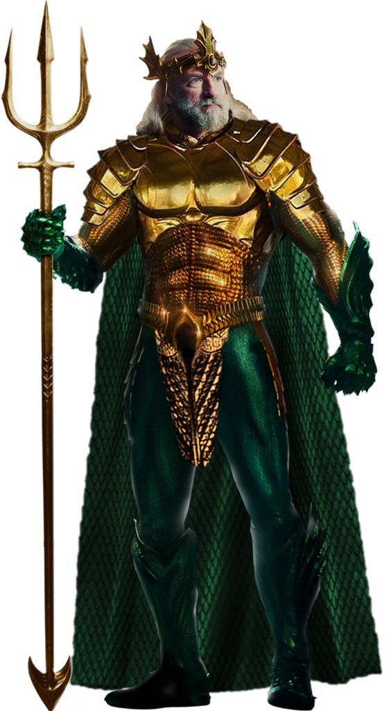 a man dressed in green and gold holding a spear