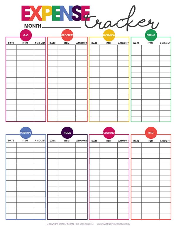 Expense Tracker | Free Printable | Get your budget in order | Monthly Budget Organization Spending Tracker Categories, Cash Tracker Printable Free, Free Printable Expense Tracker, Cash Envelope Tracker Free Printables, Expense Tracker Printable Free, Life Management Binder, Cash Tracker, Monthly Expense Tracker, Monthly Budget Worksheet