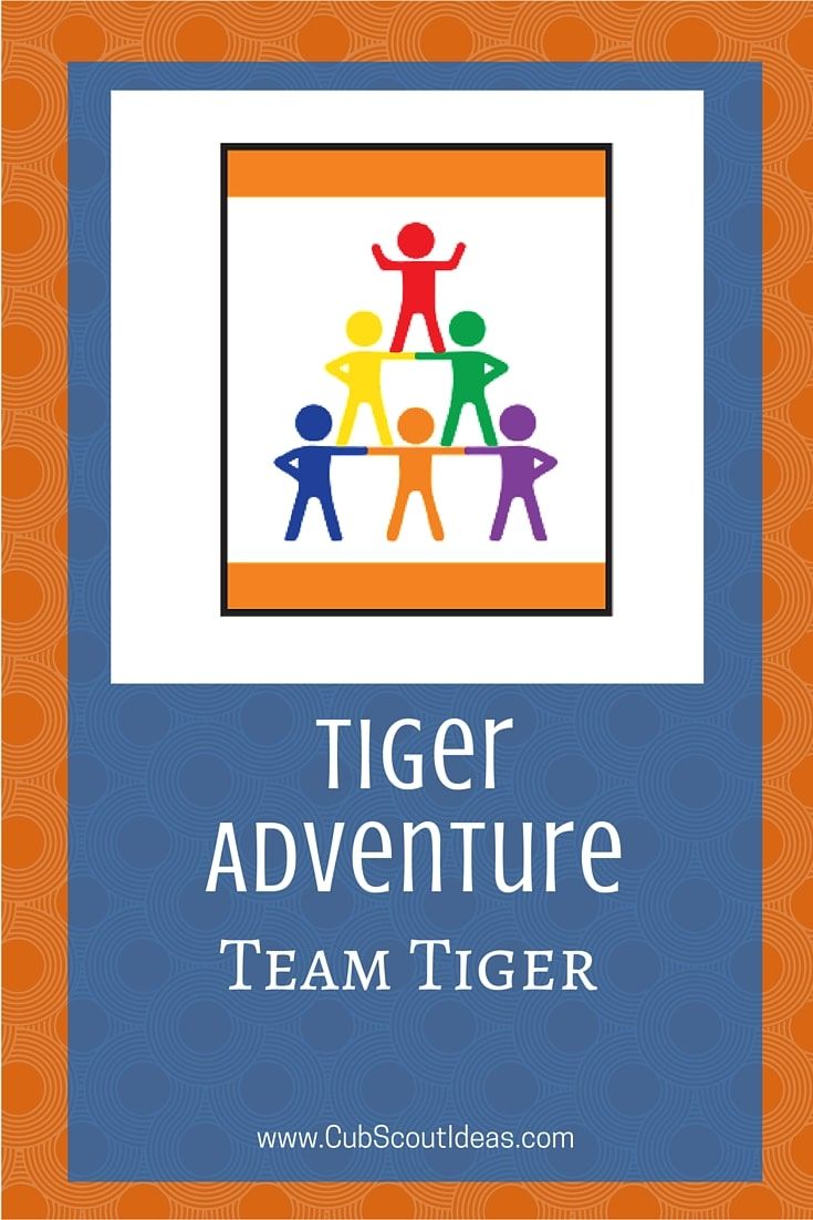 the cover of tiger adventure team tiger, with an orange background and blue trimming