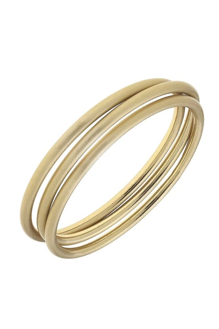 Satin-finished gold plating gives this classic bangle set a luxurious look & feel! Perfect for stacking up with your favorite bangles, or wearing alone for chic, effortless style. 2.58" Diameter Base Metal With Satin-Finished Gold Plating Set of 3 Colors may vary with different viewing devices. Stylish Bangles, Classic Bangles, Coin Pendant Necklace, Ivory Pearl, Bangle Set, Keep Jewelry, Coin Pendant, Gold Set, Pricing Jewelry