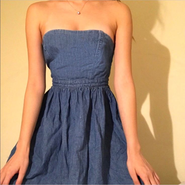 Denim Strapless Mini Dress By Free People! Never Worn! Strapless Dark Wash Mini Dress For Spring, Casual Strapless Mini Dress In Denim Blue, Casual Strapless Denim Blue Mini Dress, Casual Denim Blue Strapless Mini Dress, Strapless Dark Wash Denim Dress For Spring, Fitted Strapless Denim Dress For Day Out, Strapless Fitted Denim Dress For Day Out, Medium Wash Strapless Mini Dress For Spring, Spring Strapless Mini Dress In Medium Wash