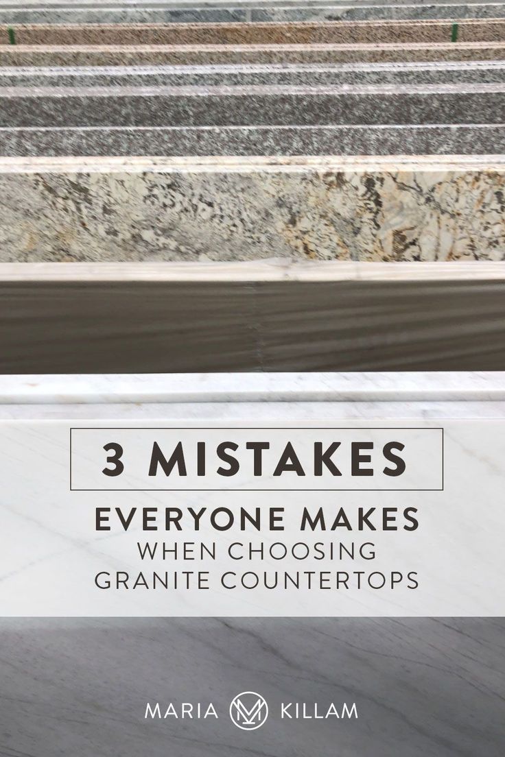 marble counter tops with the title 3 mistakes everyone makes when choosing granite countertops