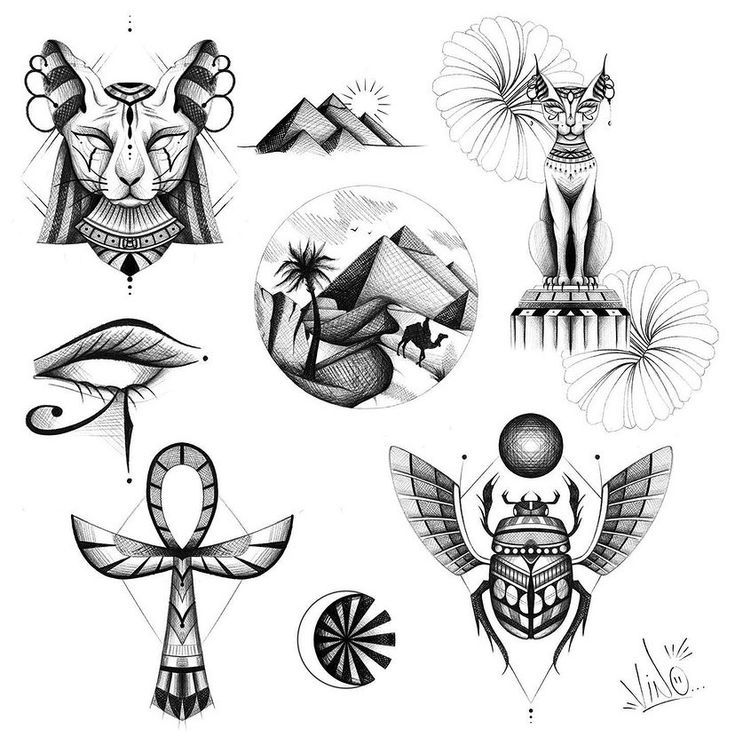 an image of egyptian symbols tattoo designs