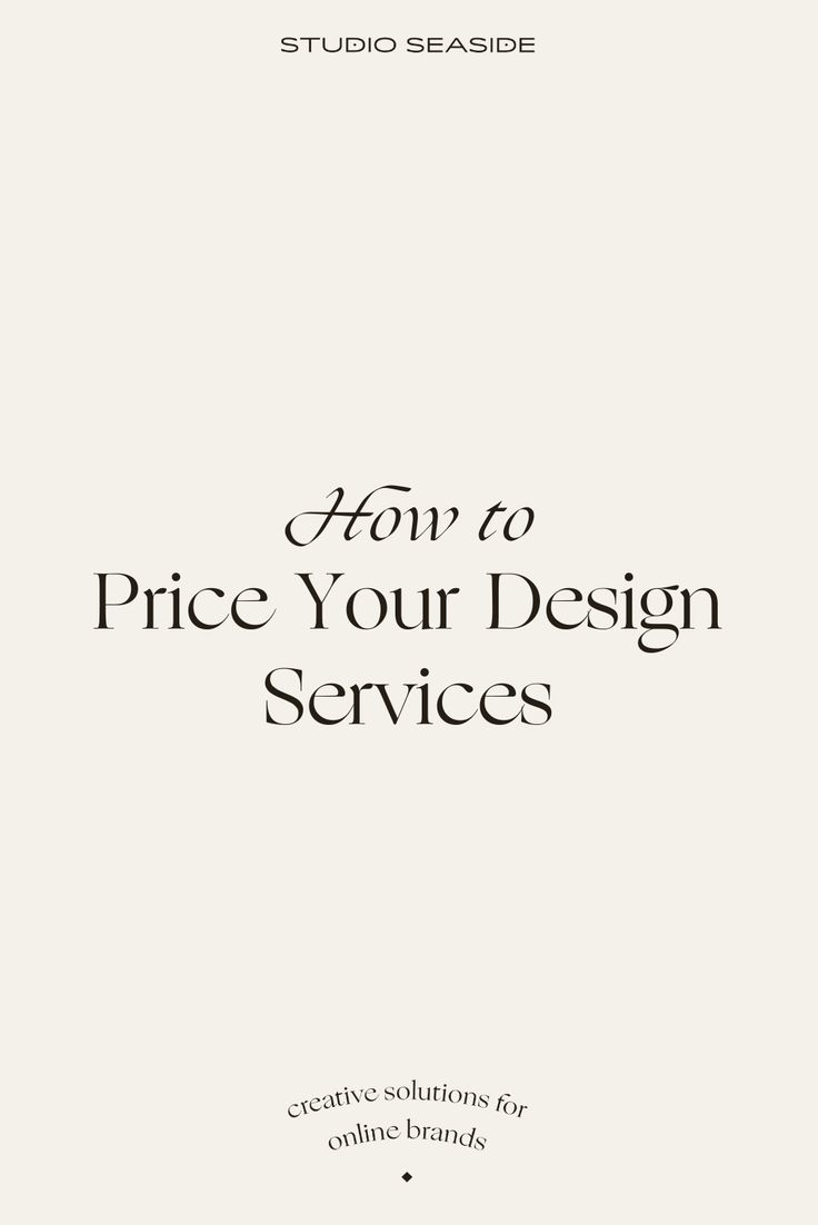 a white book cover with the words how to price your design services