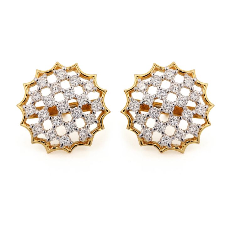 ⚫ This earrings made with natural diamonds in solid 14k yellow gold, ⚫ Solid 14k Yellow Gold Stud Earrings Pave Diamond Jewelry ⚫ Stud Earrings, Gold Earrings, Diamond Earrings, Fine Jewelry, Handmade Earrings ⚫ Special customize for mother's day, Anniversary, Birthday Gift, Valentine, Mother's Day Christmas. ⚫ Item Details: Gross Weight:- 4.483 Grams 14k Yellow Gold Weight:- 4.291 Grams Diamond Weight:- 0.96 Ct. Item Size:- 14 x 14 MM Item SKU:- AEOS-1990 Please let us know if you required in o Formal Gold Diamond Cut Cluster Earrings, Luxury Gold Bridal Earrings With Prong Setting, Luxury 14k Gold Bridal Earrings For Anniversary, Formal Yellow Gold Cluster Earrings With Cubic Zirconia, White 14k Gold Cluster Earrings For Formal Occasions, Exquisite Yellow Gold Earrings With Brilliant Cut, Luxury Gold Bridal Earrings With Brilliant Cut, Formal Yellow Gold Cubic Zirconia Cluster Earrings, Dazzling Yellow Gold Diamond Earrings