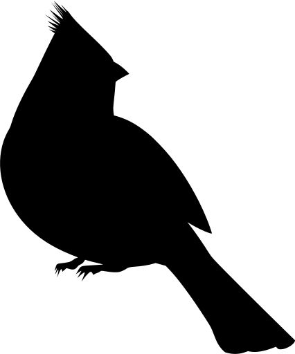 a black and white silhouette of a bird