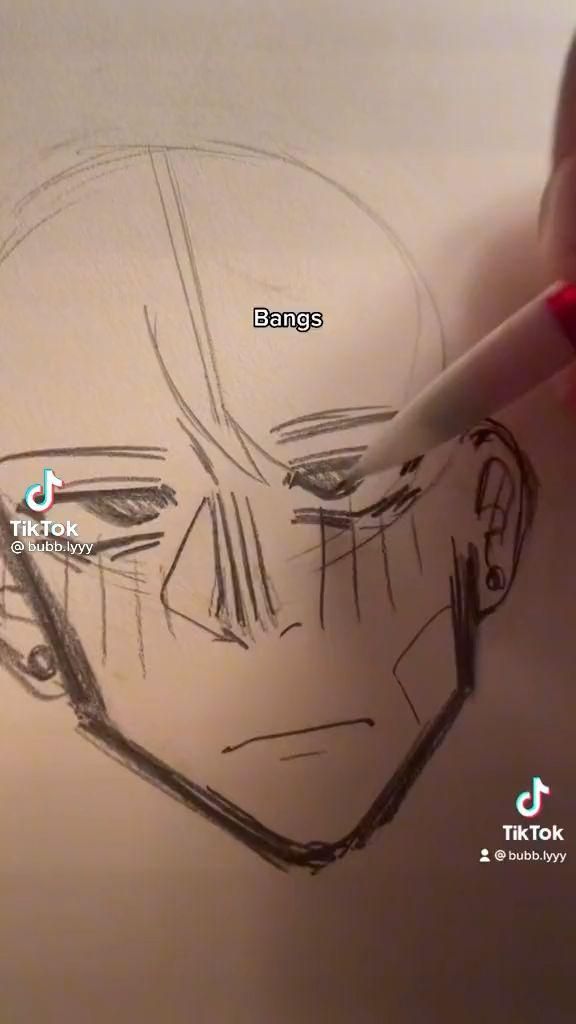 someone is drawing an anime character with a marker