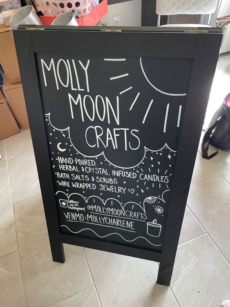 Small business pop up sign Craft Show Chalkboard Sign, Vendor Sign Ideas, Vendor Chalkboard Sign, Shop Chalkboard Signs, Market Chalkboard Sign, Business Chalkboard, Chalk Signs, Sandwich Board Signs, Chalkboard Diy