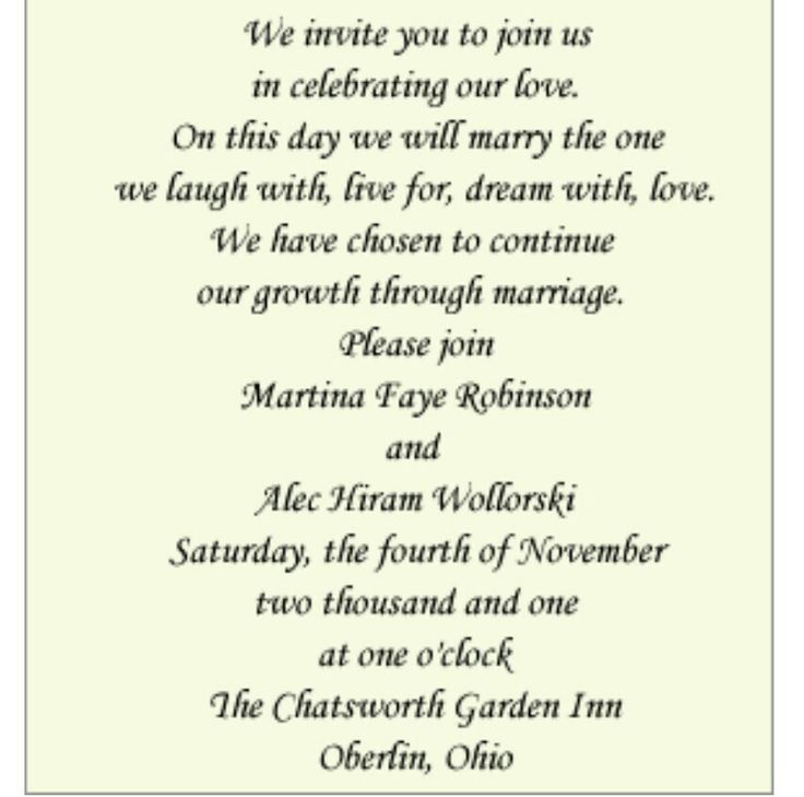 a wedding card with the words, we met you to join us in celebrating our love