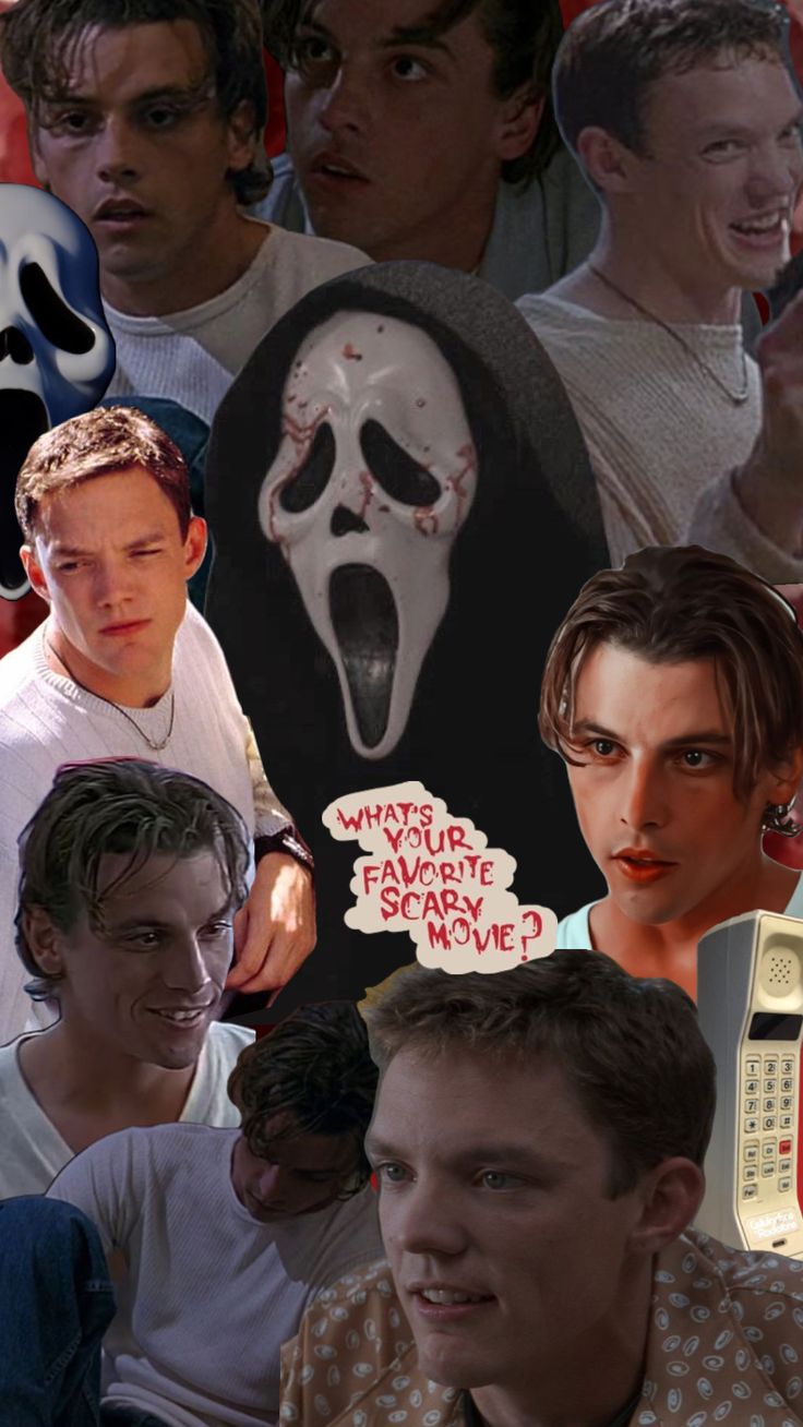 a collage of the characters from scream movie