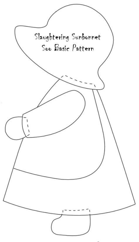 a paper doll is shown with the outline for it to be cut out and sewn