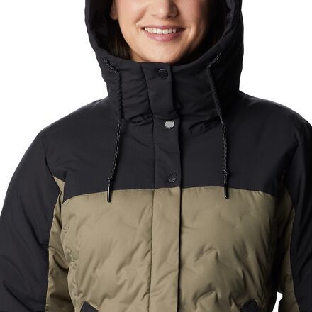 City styling meets mountain function in the Columbia Mountain Croo II Mid Down Jacket. This extended-length parka traps heat with an Omni-Tech membrane for waterproof coverage and breathability, Omni-Heat lining to fight bone-chilling cold, and a two-tone design that is sure to stay in vogue for years to come. Hooded Insulated Parka For Outdoor, Functional Parka With Fleece Lining For Outdoor Activities, Sporty Down Outerwear For Outdoor Activities, Functional Parka With Fleece Lining For Outdoor Work, Sporty Weatherproof Outerwear For Outdoor Work, Sporty Outerwear With Fleece Lining For Hiking, Weatherproof Nylon Parka For Winter Sports, Outdoor Down Parka With Fleece Lining, Sporty Hiking Outerwear With Fleece Lining