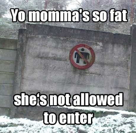 Yo Momma Jokes, Mama Jokes, Yo Momma, Photoshop Fail, Grumpy Cat Humor, Baby Memes, Mom Jokes, Not Allowed, Funny Signs