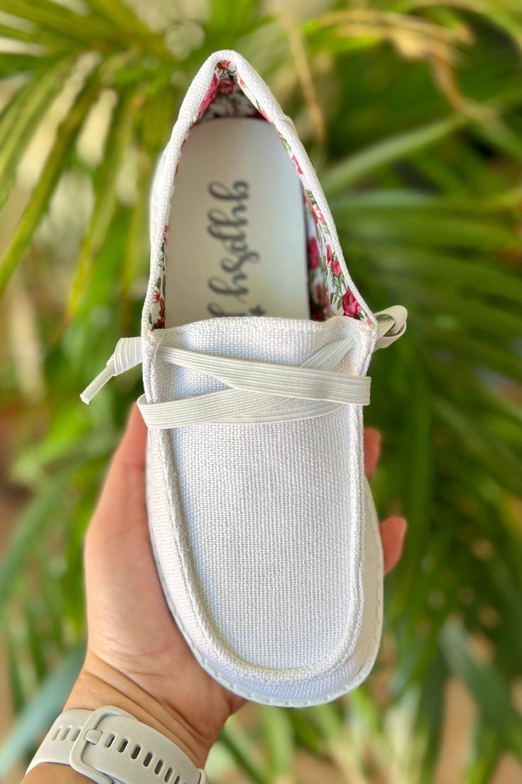 Gypsy Jazz Holly •White• – Oakleigh Rose Boutique White Slip-ons For Beach In Spring, White Flat Heel Summer Slip-ons, White Casual Slip-on Sneakers, Casual White Slip-on Sneakers, White Round Toe Slip-ons For Everyday, Comfortable White Slip-ons With Flat Heel, Trendy White Slip-ons For Spring, Trendy White Slip-on Sneakers, White Casual Slip-on Sneakers For Everyday