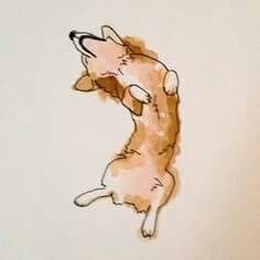 a drawing of a dog jumping in the air