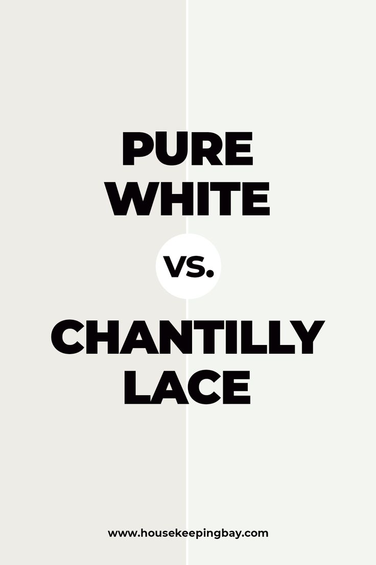 two black and white images with the words pure white vs chantilly lace on them