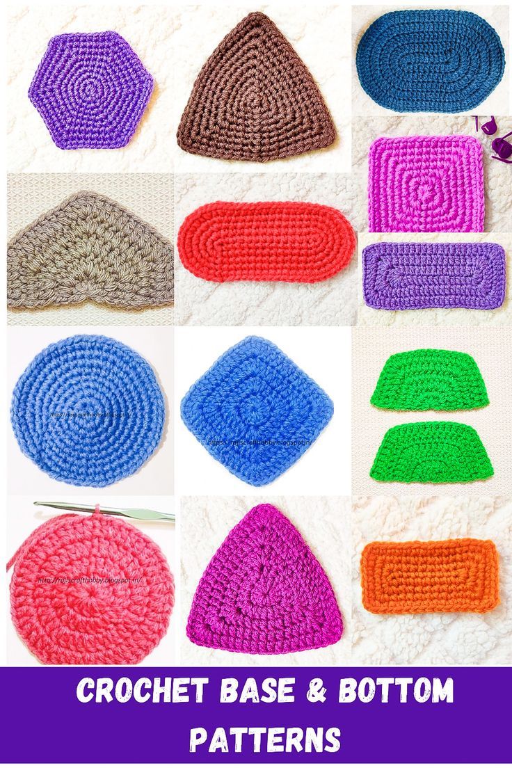 crochet base and bottom patterns for hats