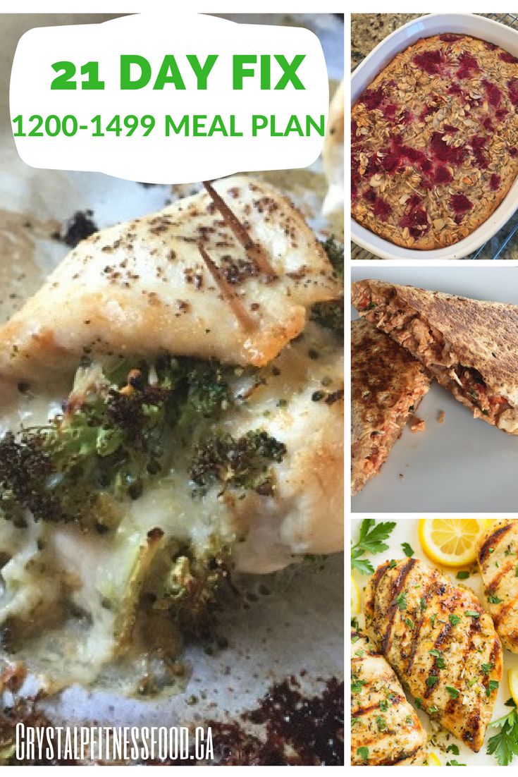 four different pictures with the words 24 day fix meal plan on them, including chicken and broccoli