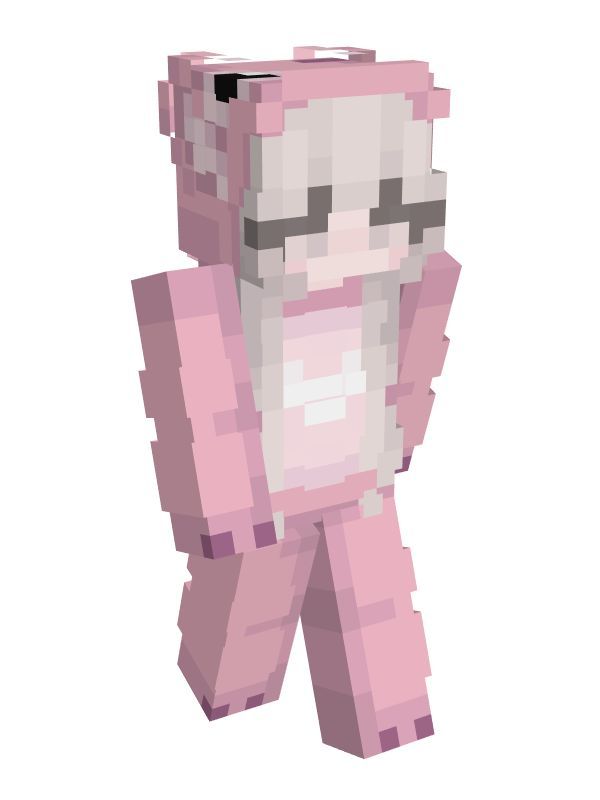 an image of a pixellated character in pink