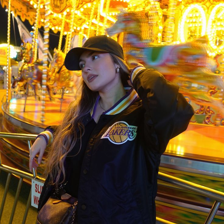 Jacket 
Fashion
Inspo
Outfits Lakers Varsity Jacket, Lakers Jacket, Jacket Outfit, Jacket Outfits, Varsity Jacket, Outfit Inspo, Quick Saves