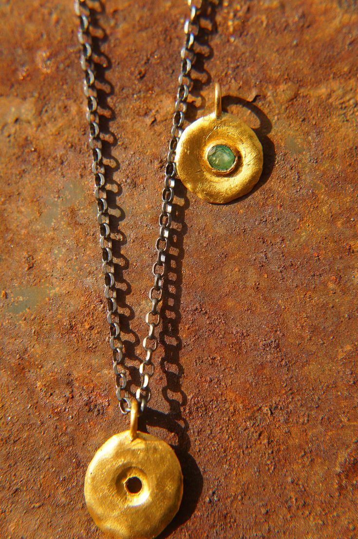 "solid 24k gold pendant//gold charm necklace//gemstone pendant//24k gold pendant//24 k gold pendant// solid size of pendant 0.5\" (12 mm) approximately , (without the bale) can come with a 14k chain 16\"- 18\" (like in the image)with additional 100 us $ or with an oxidized silver chain 18\" with additional 25 us $ I can make all sizes and add all gemstones, feel free to ask for custom order" 22k Gold Gemstone Pendant Necklace, Handmade Yellow Gold Round Pendant Charm Necklace, Handmade Yellow Gold Charm Necklace With Round Pendant, Gold Amulet Charm Necklace With Large Pendant, 22k Gold Charms Jewelry Gift, Handmade Gold Pendant Charm Necklaces, Handmade Yellow Gold Pendant Charm Necklace, Hand Forged Gold Teardrop Pendant Necklaces, Handmade Gold Amulet Charm Necklace