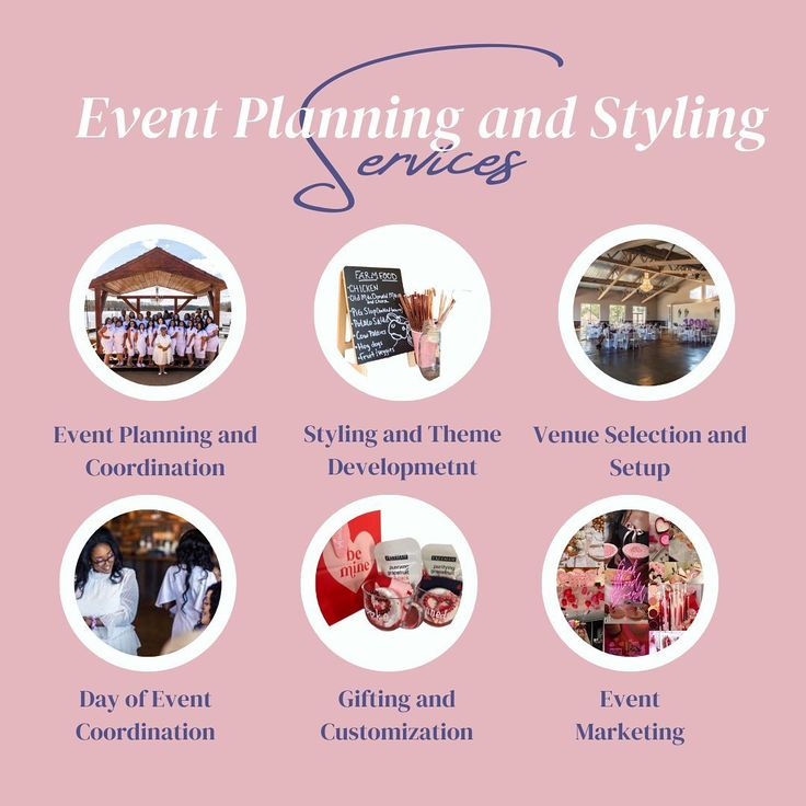 the event planning and styling services flyer