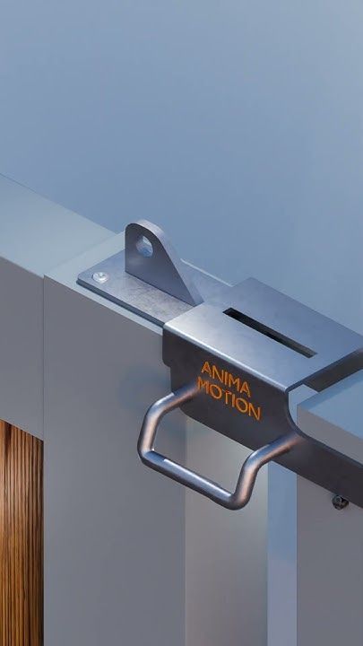 an arm motion door opener on the side of a building