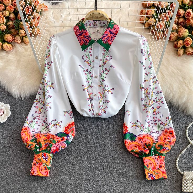 Stylish floral long sleeve topsFabric: blendedColor: picture ecolorSize(cm): M, L, XL, 2XLM length 65 bust 94 sleeve length 65L length 66 bust 98 sleeve length 66XL length 67 bust 102 sleeve length 67&ltp&gt2XL length 68 bust 106 sleeve length 68&lt/p&gt&ltbr/&gt Stylish Jeans Top, Outfit Ideas For Plus Size, Comfy Outfit Ideas, Outfit Ideas Plus Size, Linen Style Fashion, Formal Dress Patterns, Trendy Dress Outfits, Comfy Outfit, Long Sleeve Floral Top